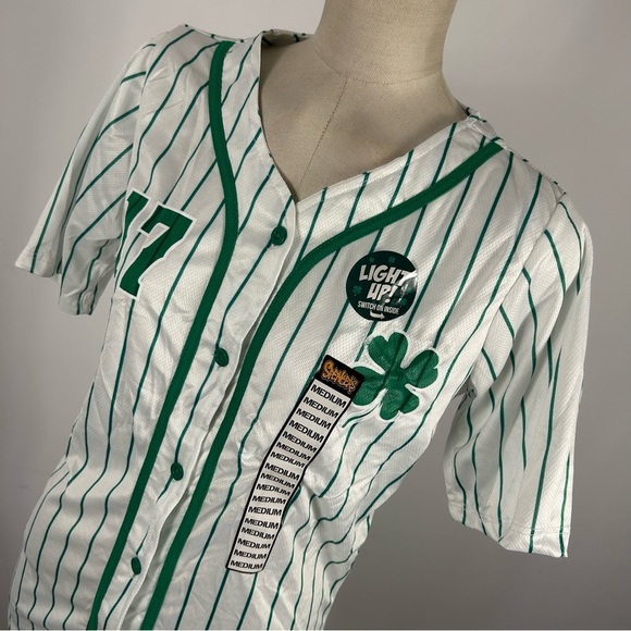 ❤️ NWT Spencer's St. Patrick's Day Clover Wasted #17 Jersey M - Picture 4 of 11